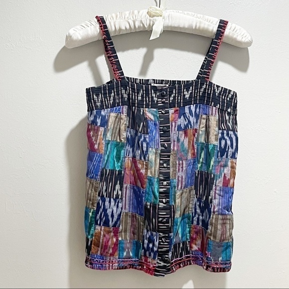 HURLEY Womens Patchwork Boho Embroidered Tank - Picture 1 of 9